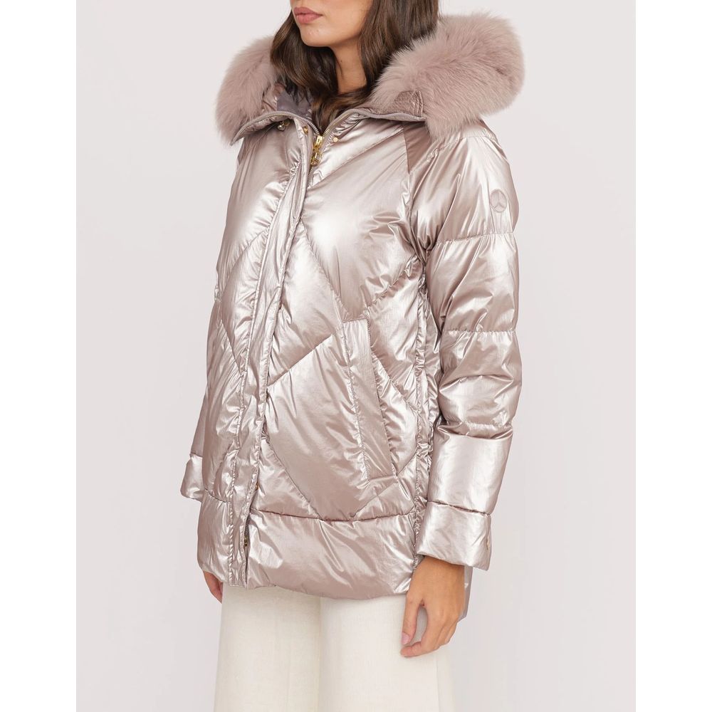 Pink Polyester Jackets & Coat