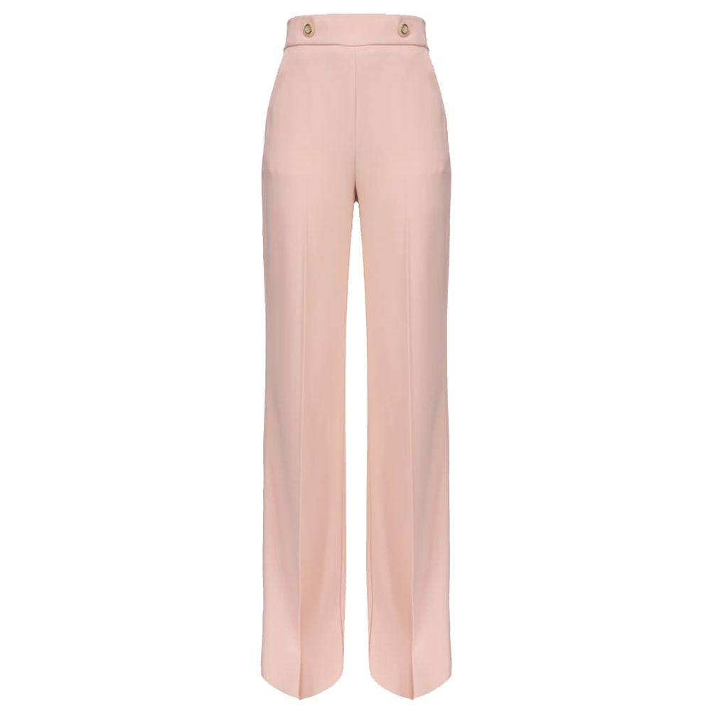 Pink Polyester Women Pant