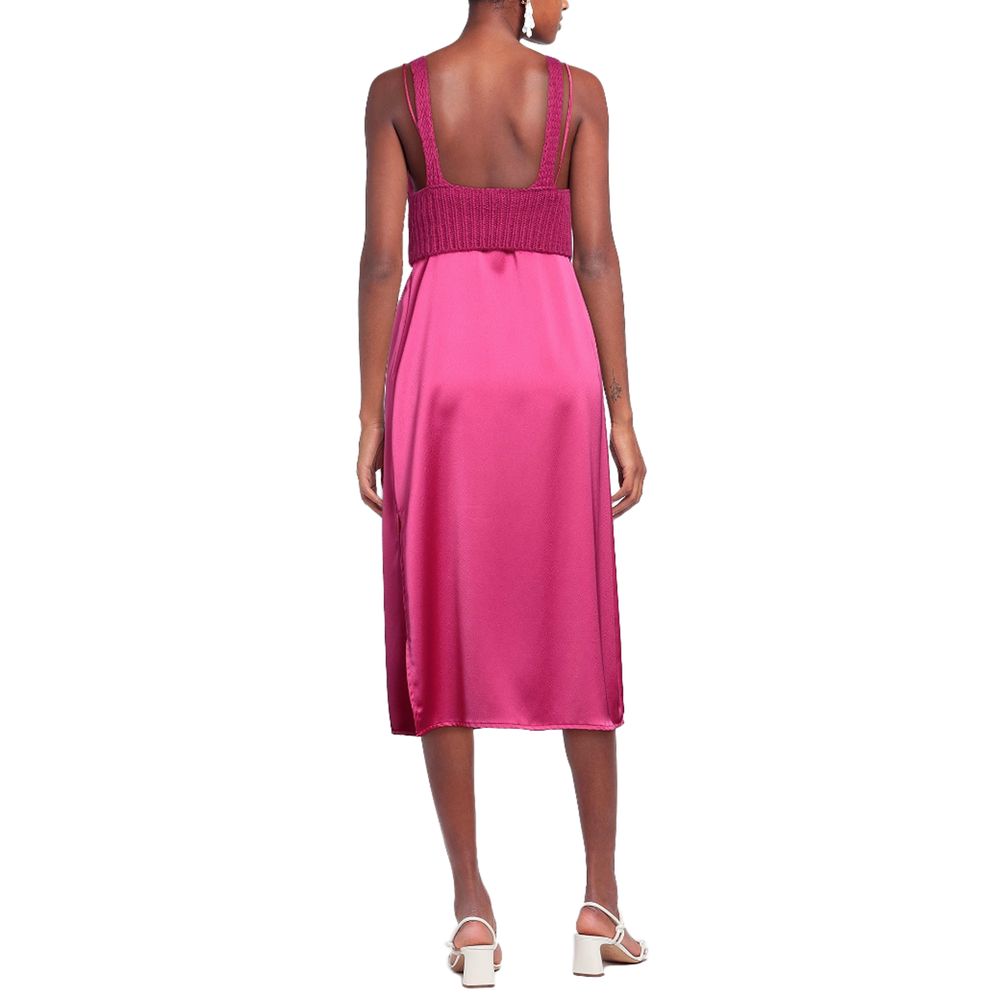 Fuchsia Polyester Dress