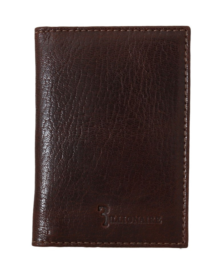 Bifold-Geldbörse aus braunem Leder