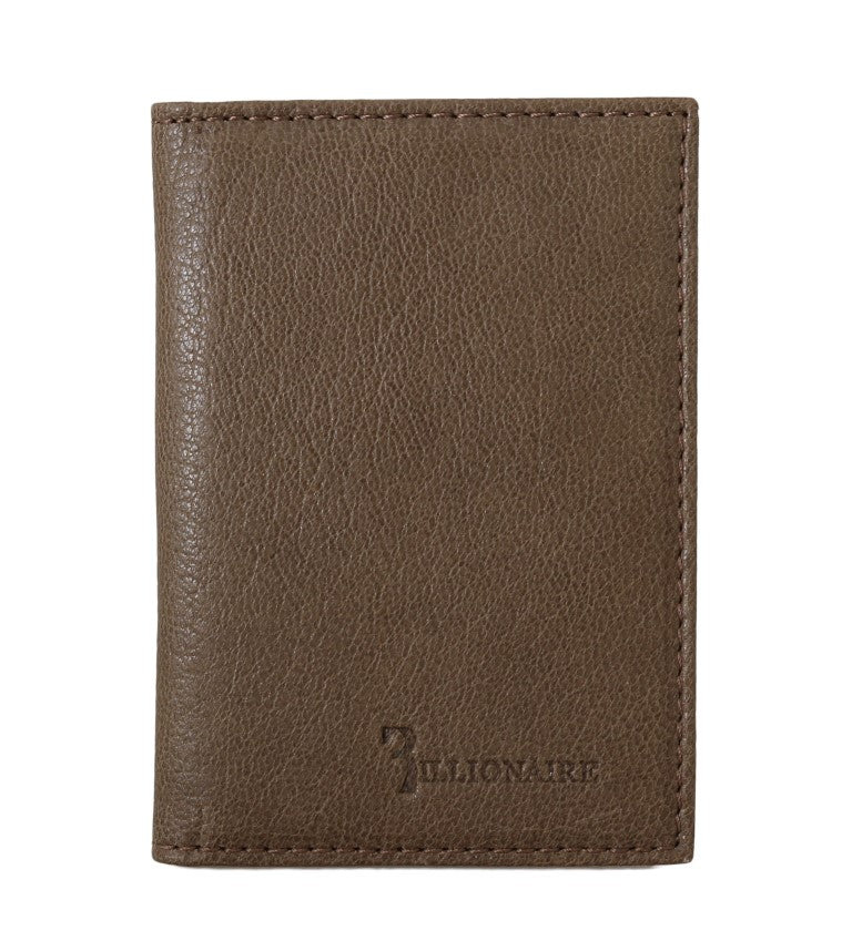 Bifold-Geldbörse aus braunem Leder