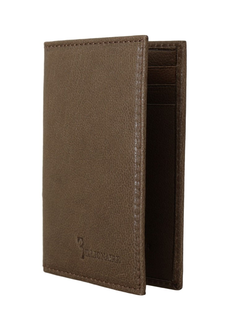 Bifold-Geldbörse aus braunem Leder