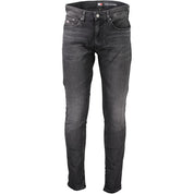 Black Cotton Jeans & Pant