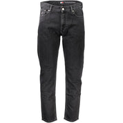 Black Cotton Jeans & Pant