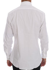 Elegant White Slim-Fit Cotton Shirt