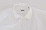 Elegant White Slim-Fit Cotton Shirt