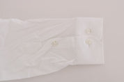 Elegant White Slim-Fit Cotton Shirt