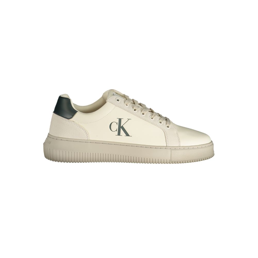 White Polyester Sneaker