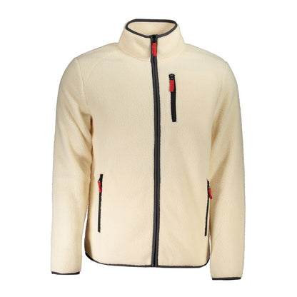 Beige Polyester Men Sweater