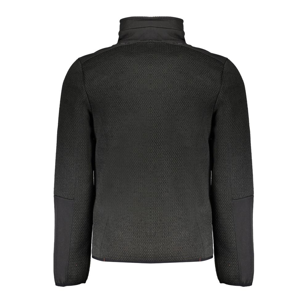 Black Polyester Men Jacket