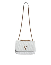 White Mini Nappa Leather Crossbody Shoulder Bag