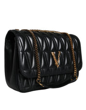 Black Mini Nappa Leather Crossbody Shoulder Bag