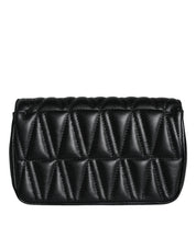 Black Mini Nappa Leather Crossbody Shoulder Bag