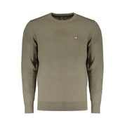 Green Wool Men Sweater