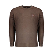 Brown Wool Men Sweater