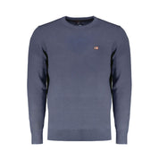 Blue Wool Men Sweater