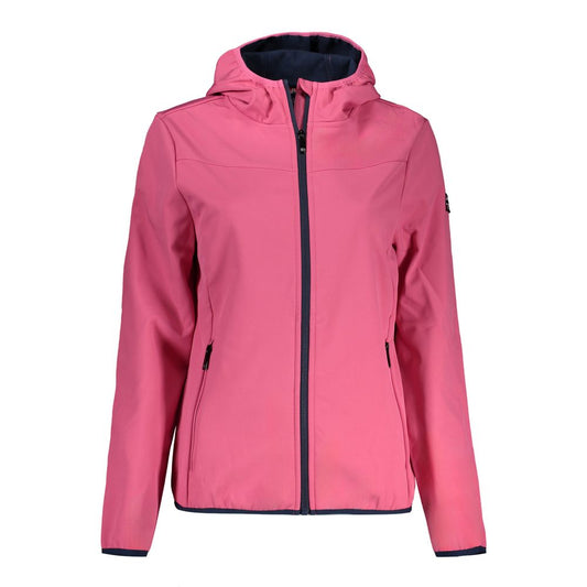 Pink Polyester Women Jacket