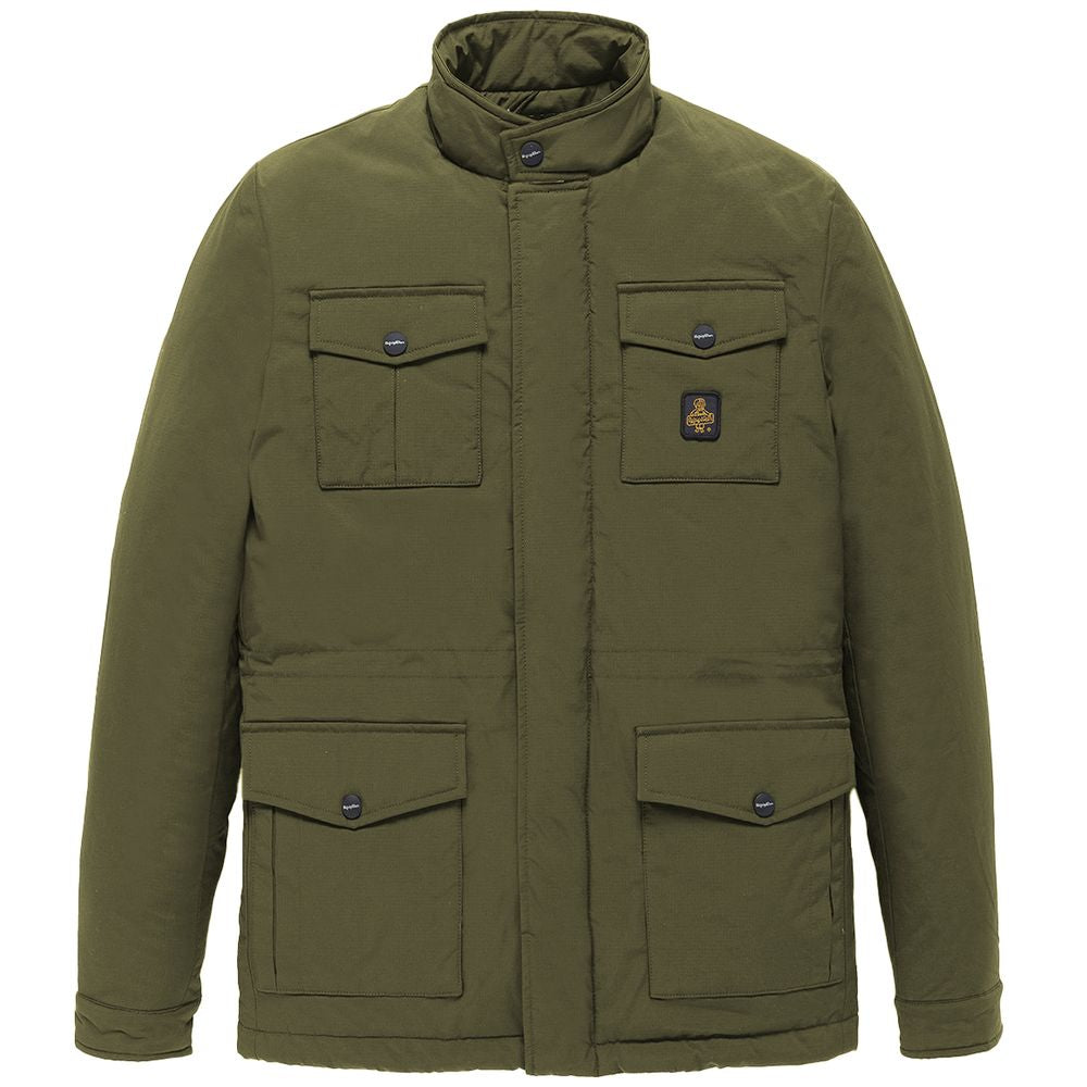 Green Nylon Men Jacket