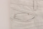 Chic White Slim-Fit Stretch Jeans