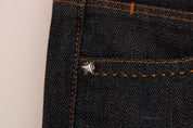 Blaue Slim-Fit-Jeans aus Baumwollstretch