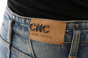 Chic Blue Slim Fit Designer Jeans