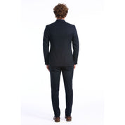 Blue Wool Men Suit