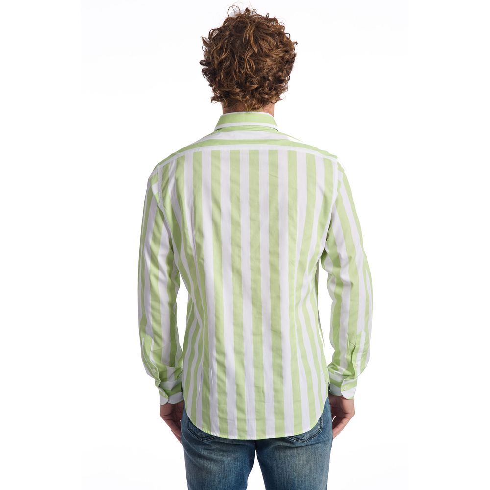 "Green Cotton Men Shirt"