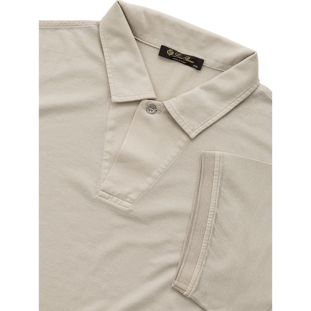 Gray Cotton Polo Shirt