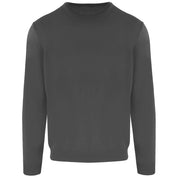 Gray Wool Men Turtleneck Sweater