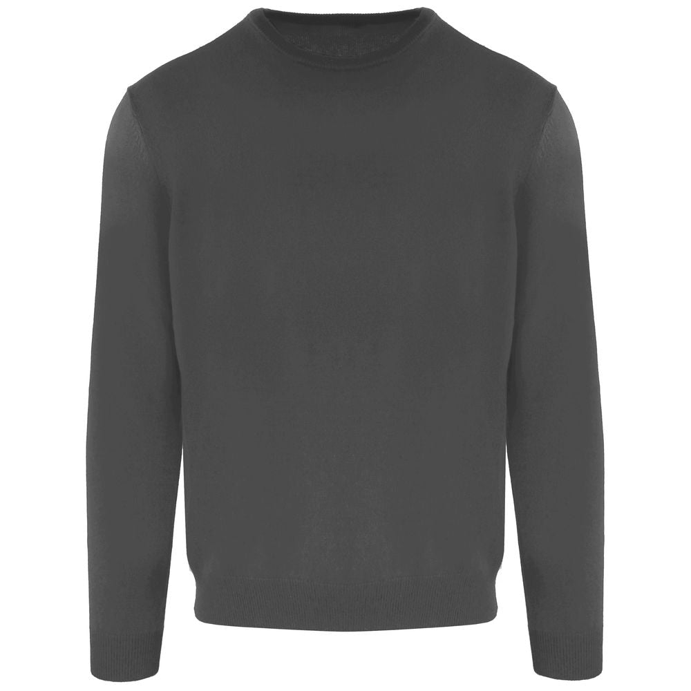 Gray Wool Men Turtleneck Sweater