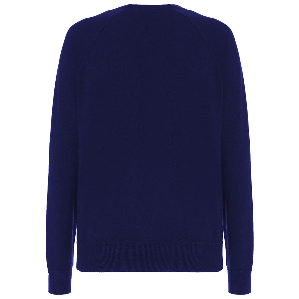 Blue Wool Men's Turtleneck Sweater