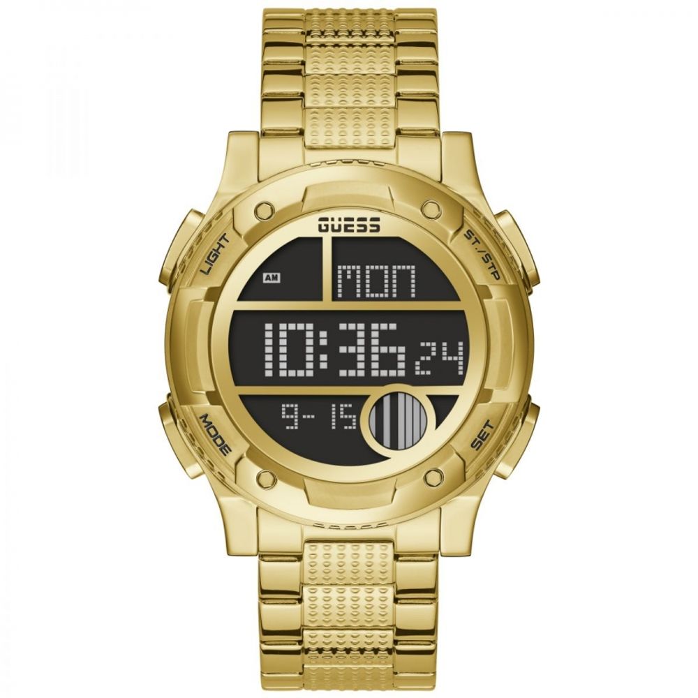 Gold Stainless Steel Digital Watch