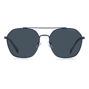 Blue Stainless Steel Sunglasses