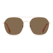 Beige Stainless Steel Sunglasses