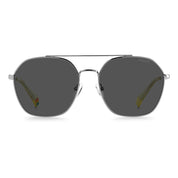 Gray Stainless Steel Sunglasses