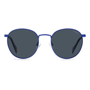 Blue Stainless Steel Sunglasses