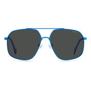 Blue Stainless Steel Sunglasses