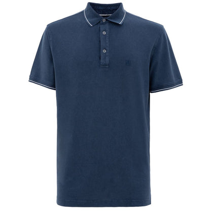 Navy Blue Cotton Polo Shirt