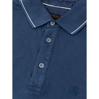 Navy Blue Cotton Polo Shirt