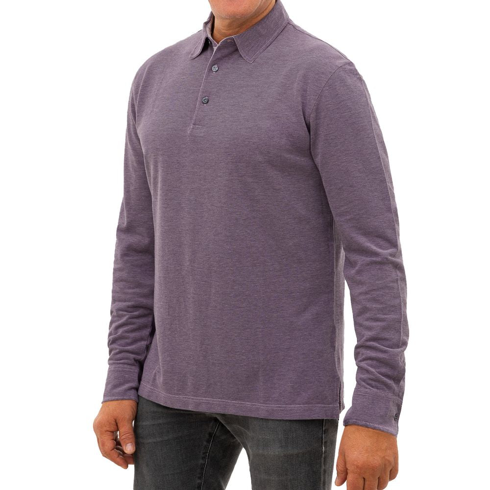 Purple Cotton Polo Shirt