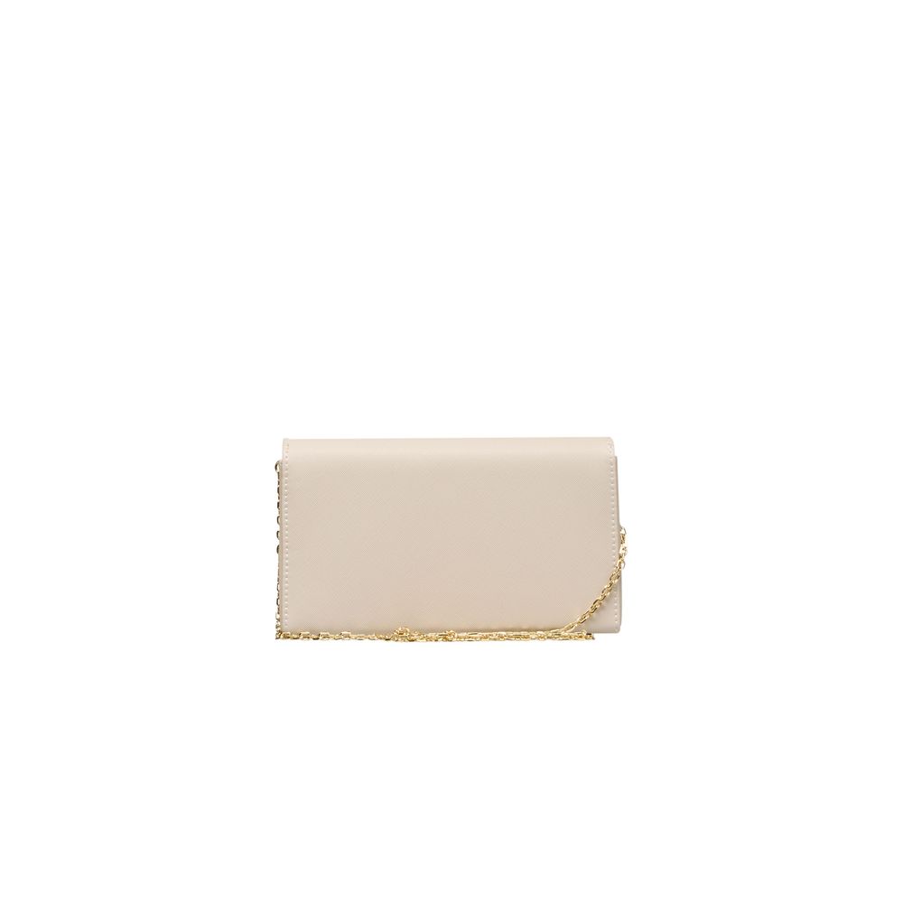 Beige Polyethylene Women Crossbody Bag