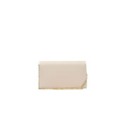 Beige Polyethylene Women Crossbody Bag