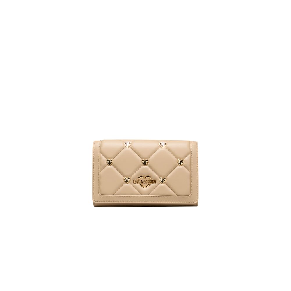 Beige Polyethylene Women Crossbody