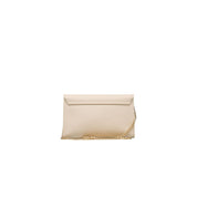 Beige Polyethylene Women Crossbody Bag