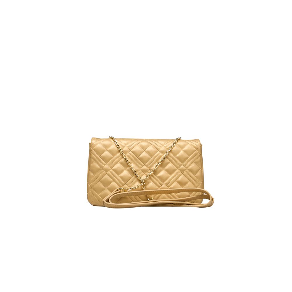 Gold Polyethylene Women Crossbody Bag