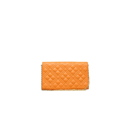 Orange Polyethylene Women Crossbody Bag