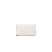 White Polyethylene Women Crossbody Bag