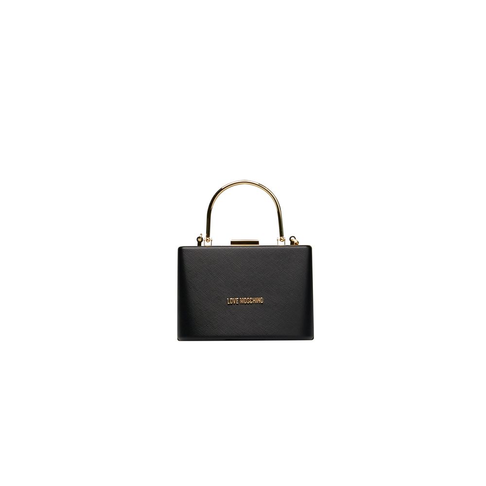 Black Polyethylene Women Handbag