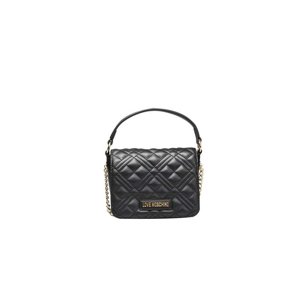 Black Polyethylene Women Handbag