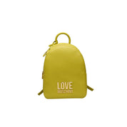 Yellow Polyethylene Women Backpack